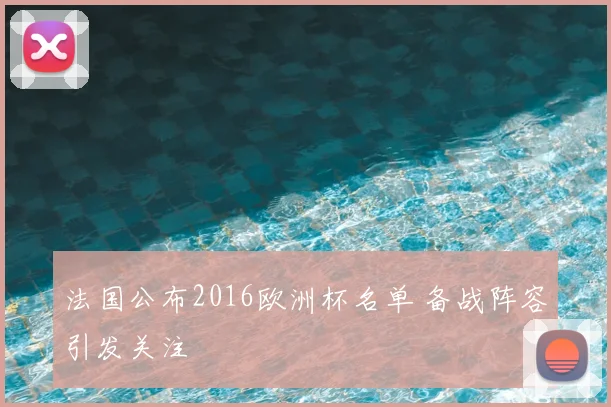 法国公布2016欧洲杯名单 备战阵容引发关注